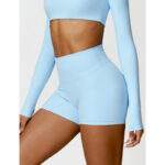Buddha Stones Gym Sports Yoga Backless Bra Crop Tank Top Shorts 2-Piece Outfit BS 22
