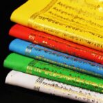 Buddha Stones Tibetan 5 Colors Windhorse Buddha Scriptures Auspicious Outdoor Prayer Flag TIBETAN PRAYER FLAGS buddhastoneshop 2