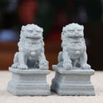 Buddha Stones Lion Fu Foo Dogs Elephant Ward Off Evil Blessing Home Decoration Decoration BS 1