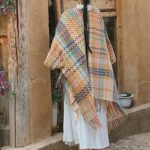 Buddha Stones Tibetan Shawl Colorful Wavy Striped Shapes Tassels Winter Cozy Travel Scarf Wrap Tibetan Shawl BS 5