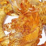 Buddha Stones Year of the Dragon Handmade Liuli Crystal Art Piece Protection Home Office Decoration With Base Decorations BS 3