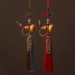 Buddha Stones Feng Shui Coins Gourd Chinese Knot Lucky Coins Five Emperor Money Wealth Tassels Decoration