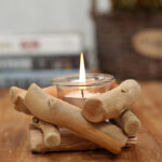 Buddha Stones Wood Candlestick Home Candle Holder Decoration Candle Holder BS 9