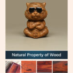 Buddha Stones Small Green Sandalwood Tiger Engraved Positive Desk Decorations Decorations BS 8