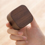 Buddha Stones Retro Handmade Black Walnut Wood Ring Jewelry Storage Box Leaf Wooden Gift Box Jewelry Storage Box BS 2