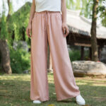 Buddha Stones Plain Wide Leg Pants Dance Women's Yoga Pants With Pockets Wide Leg Pants BS 31