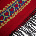 Buddha Stones Tibetan Shawl Red Love Heart Tassel Hooded Cloak Winter Cozy Travel Scarf Wrap Tibetan Shawl BS 20