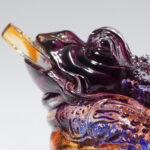 Buddha Stones Feng Shui Frog Handmade Liuli Crystal Art Piece Wealth Home Office Decoration Decorations BS 15