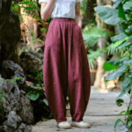 Buddha Stones Solid Color Loose Yoga Harem Pants With Pockets Harem Pants BS 38