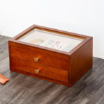 Buddha Stones Retro Solid Wood Jewelry Box Jewelry Storage Box With Drawer Jewelry Box BS 4