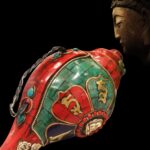 Buddha Stones Tibetan Handmade Shankha Om Mani Padme Hum Buddha Conch Shell Lucky Decoration Decorations BS 3
