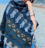 Buddha Stones Tibetan Shawl Classic Geometry Pattern Winter Cozy Travel Scarf Wrap Tibetan Shawl BS 16