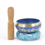 Buddha Stones Tibetan Sound Bowl Handcrafted for Relaxation Meditation Prayer Singing Bowl Set Singing Bowl BS 3