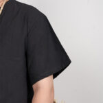 Buddha Stones Men's Short Sleeve Button Down Cotton Linen Shirt Men's Shirts BS 7