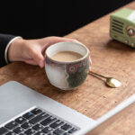 Buddha Stones Sunflower Kiln Change Ceramic Coffee Mug Tea Latte Espresso Coffee Cup 250ml Coffee Mug BS 10