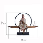 Buddha Stones Buddha Avalokitesvara Ceramic Lotus Relaxation Incense Burner Decoration Decorations Incense Burner BS 17