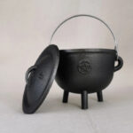 Buddha Stones Cast Iron Cauldron Prayer Altar Burning Holder Incense Sage Smudging Rituals Use Items Prayer Altar BS 7