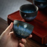 Buddha Stones Ceramic Teacup Lovely Cat Black Tea Cups 140ml Cup BS 2