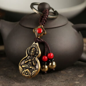 Buddha Stones  Mahasthamaprapta Bodhisattva Buddha Blessing Keychain Key Chain BS Buddha Symbol (Compassion ♥ Serenity)