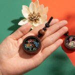Buddha Stones Year Of The Dragon Hand Painted Chinese Zodiac Rosewood Carved Calm Key Chain (Extra 30% Off | USE CODE: FS30) Key Chain BS 3