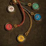 Buddha Stones Tibet Handmade Five God Of Wealth Thangka Protection Wall Car Hanging Decoration Car Hanging Decoration BS 10