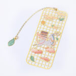 Buddha Stones Elk Koi Fish Crane Nine-Tailed Fox Metal Brass Hollow Bookmark Bookmarks BS 3