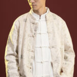 Buddha Stones Chinese Calligraphy Clothing Jacket Coat Tang Suit Men Clothing Clothes BS 7