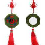 Buddha Stones Feng Shui Bagua Map Chinese Knotting Harmony Energy Map Mirror Bagua Map BS 10CM Bagua Map