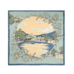 Buddha Stones Pastoral Scene Hot Air Balloon Spring Blossom 100% Mulberry Silk Neck Hair Scarf Silk Shawl BS 1