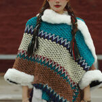 Buddha Stones Tibetan Multicolored Striped Shawl Winter Cozy Travel Scarf Wrap Tibetan Shawl BS 51