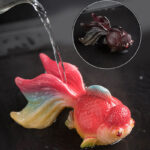 Buddha Stones Color Changing Koi Fish Resin Tea Pet Wealth Home Figurine Decoration Decorations BS 18