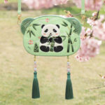 Buddha Stones Embroidery Lucky Panda Cat Shiba Inu Deer Rabbit Fox Flower Cute Animal Hanfu Bag Crossbody Bag Shoulder Bag Bag BS 2
