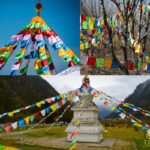 Buddha Stones Tibetan 5 Colors Windhorse Blessing Outdoor 20 Pcs Prayer Flag TIBETAN PRAYER FLAGS buddhastoneshop 2