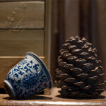 Buddha Stones Jingdezhen Blue and White Porcelain Hand Painted Lotus Plum Blossom Ceramic Teacup Kung Fu Tea Cups Cup BS 3