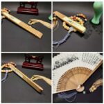 Buddha Stones A Panorama Of Rivers And Mountains Cranes Orchid Flower Paper Bamboo Handheld Silk Bamboo Folding Fan 22cm Folding Fan BS 7