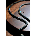 Buddha Stones 925 Sterling Silver 108 Mala Beads Eagle's Eye Stone Moonstone Positive Bracelet Mala Bracelet BS 16