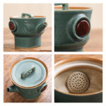 Buddha Stones Sanxingdui Ceramic Teacup Kung Fu Tea Cup With Bag Cup BS 10