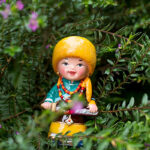 Buddha Stones Hand Painted Tibetan Figures Creative Home Office Car Decoration Ornament Desk Decoration BS 13