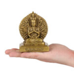 Buddha Stones Chenrezig Thousand-handed Avalokitesvara Figurine Double-sided Kuan Yin Bodhisattva Protection Solid Copper Statue Decoration Decorations BS 2
