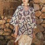 Buddha Stones Tibetan Shawl Striped Geometry Pattern Winter Cozy Travel Knitted Scarf Wrap Tibetan Shawl BS 4