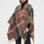 Buddha Stones Tibetan Shawl Colorful Wavy Line Tassels Winter Cozy Travel Scarf Wrap Tibetan Shawl BS 16