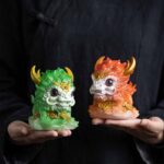 Buddha Stones Color Changing Small Kirin Resin Tea Pet Home Figurine Decoration Decorations BS 19