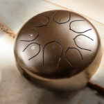 Buddha Stones Steel Tongue Drum Sound Healing Meditation Lotus Pattern Drum Kit 8 Note 6 Inch Percussion Instrument Tongue Drum BS 11