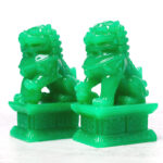 Buddha Stones Wealth Prosperity Pair of Fu Foo Dogs Guardian Lion Statues Home Decoration Decorations BS main