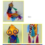 Buddha Stones Lotus Flower Eight Auspicious Symbols Meditation Enlightenment Colorful Tassels Wall Art Wall Art BS 15