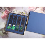 Buddha Stones Green Lotus Bamboo Oriole Ebony Wood Bookmarks With Gift Box Bookmarks BS 8