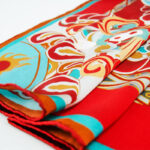 Buddha Stones Dunhuang Rebound Pipa Flying Frescoes 100% Mulberry Silk Scarf Premium Grade 6A Dunhuang Shawl Silk Scarf BS 5