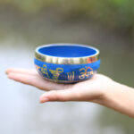 Buddha Stones Tibetan Sound Bowl Handcrafted for Relaxation Meditation Prayer Singing Bowl Set Singing Bowl BS 4