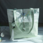 Buddha Stones Pear Flower Plum Peach Blossom Bamboo Embroidery Canvas Large Capacity Shoulder Bag Tote Bag Bag BS 35
