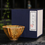 Buddha Stones Colorful Brown Ceramic Teacup Kung Fu Tea Cup Bowl Cup BS 9.2cm*5.5cm*120ml With Gift Box